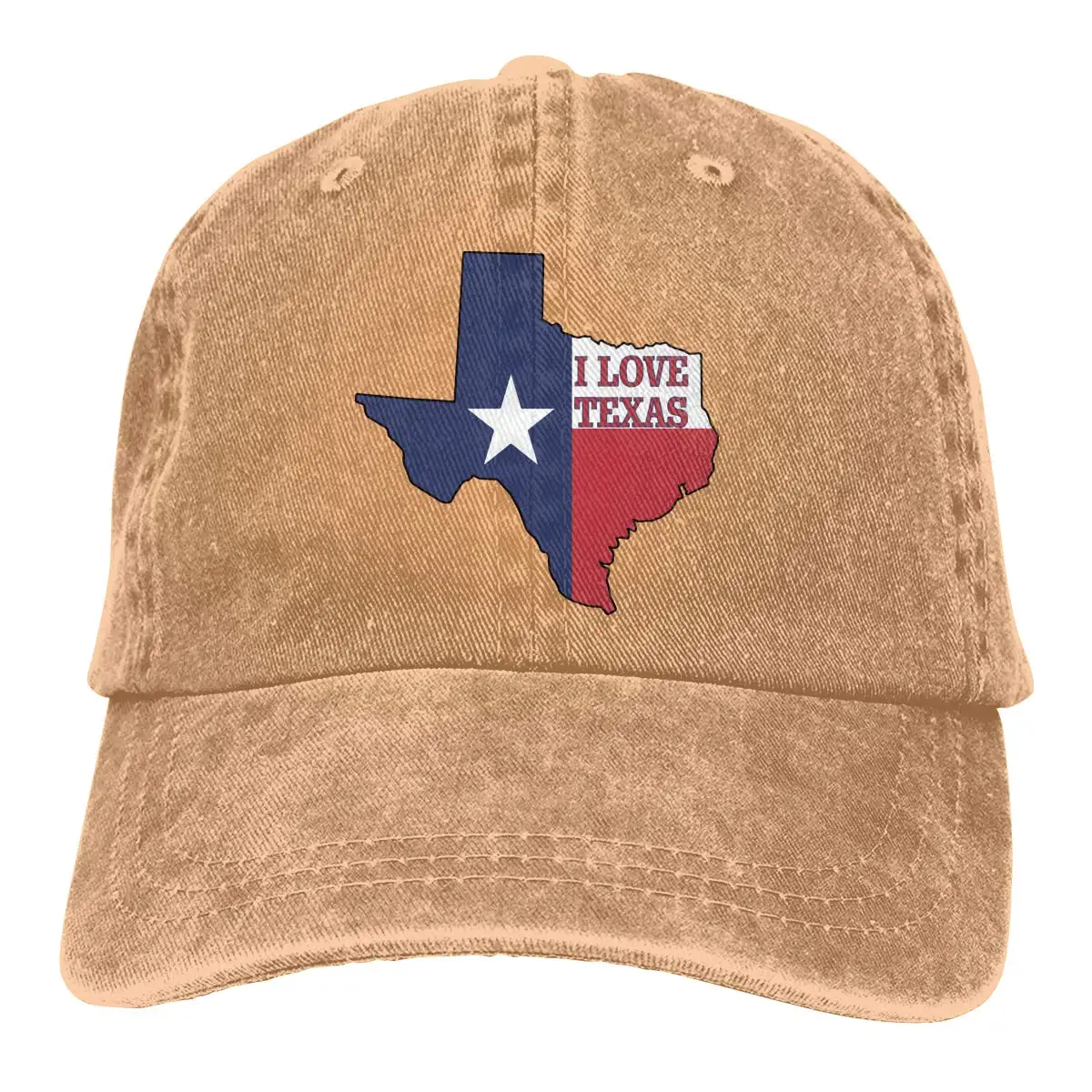 Я люблю Техасский флаг для взрослых модные джинсы Casquette регулируемая бейсболка