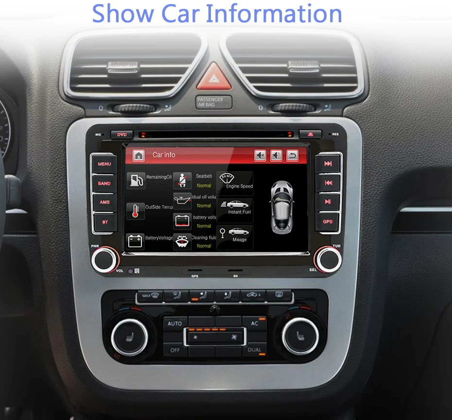 Sale AWESAFE 2 Din 7 inch Car DVD GPS Radio Player For Volkswagen VW golf 5 6 touran passat B6 B7 sharan JATTA Skoda Seat Autoradio 5