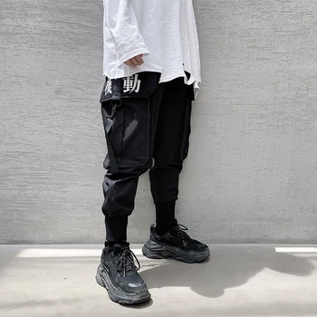 

Jogger Sweatpants Men Big Pocket Streetwear Function Style Hip Hop Casual Cargo Pant Male Women Ankle-length Harem Pant
