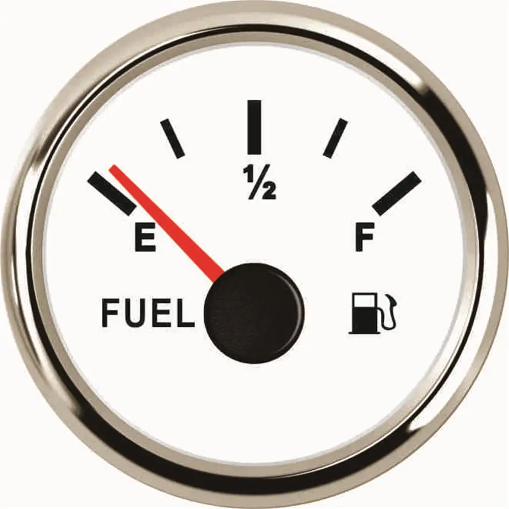 

Automotive Modification Instrument Panel Fuel Gauges 52mm 0-190ohm Input Signal Fuel Level Meters 9-32v with Backlight White