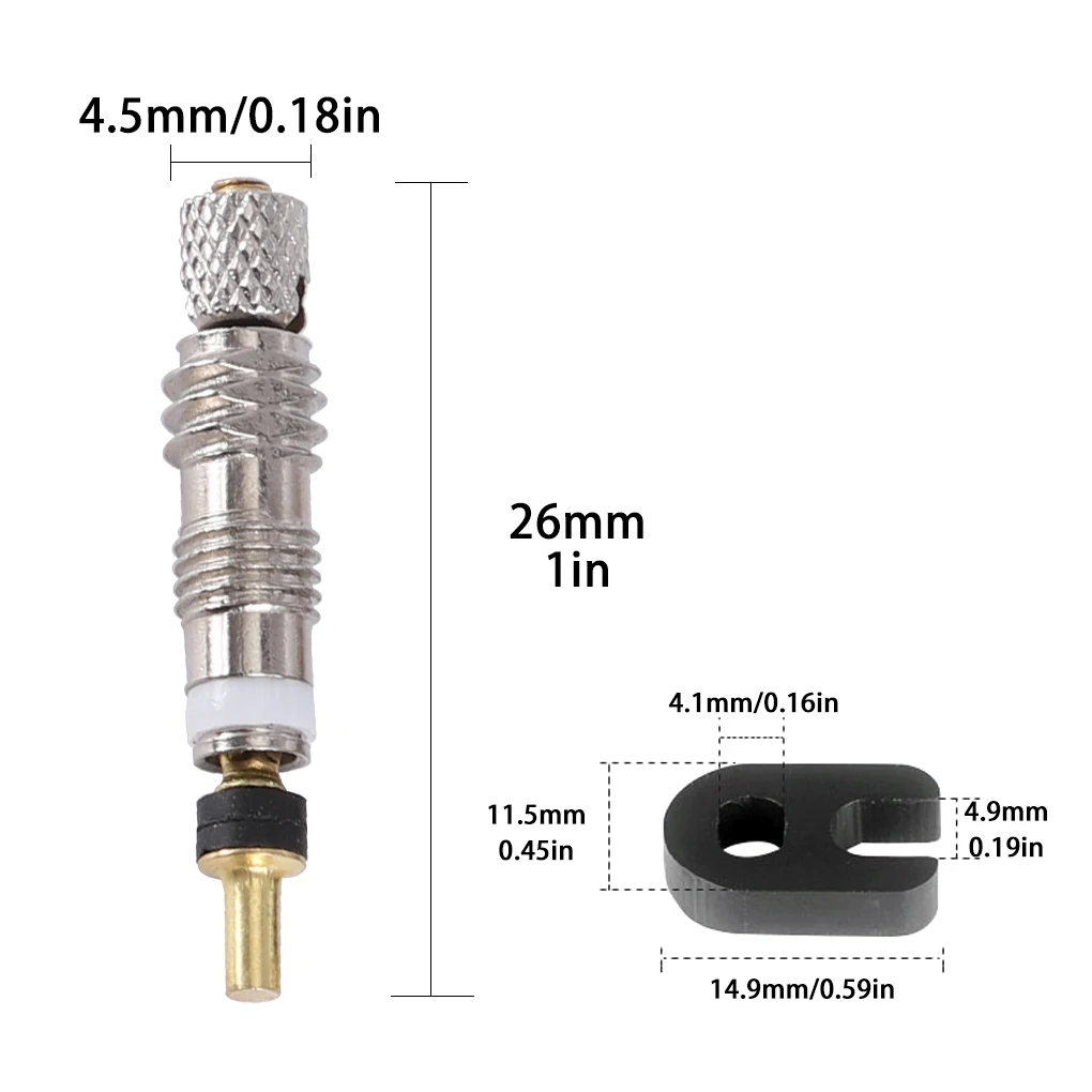 2/6/12PCS Presta Valve Brass Core Tool MTB Road Bike Tubes Repair Tire Service Parts Bike Tire Air Valve W/ Optional Tool