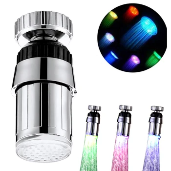 

Kitchen LED Faucet Light Tap Temperature Control Colorful Glow 360 Degree Rotating Faucet Water Saving Universal Interface 22mm