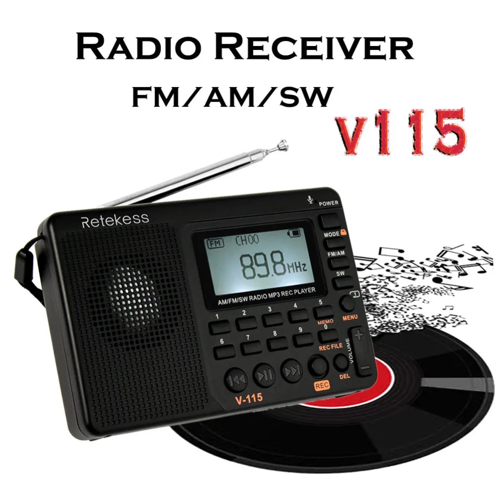 retekess V115 Pocket Radio Receiver FM AM SW Portable Radio With USB ...