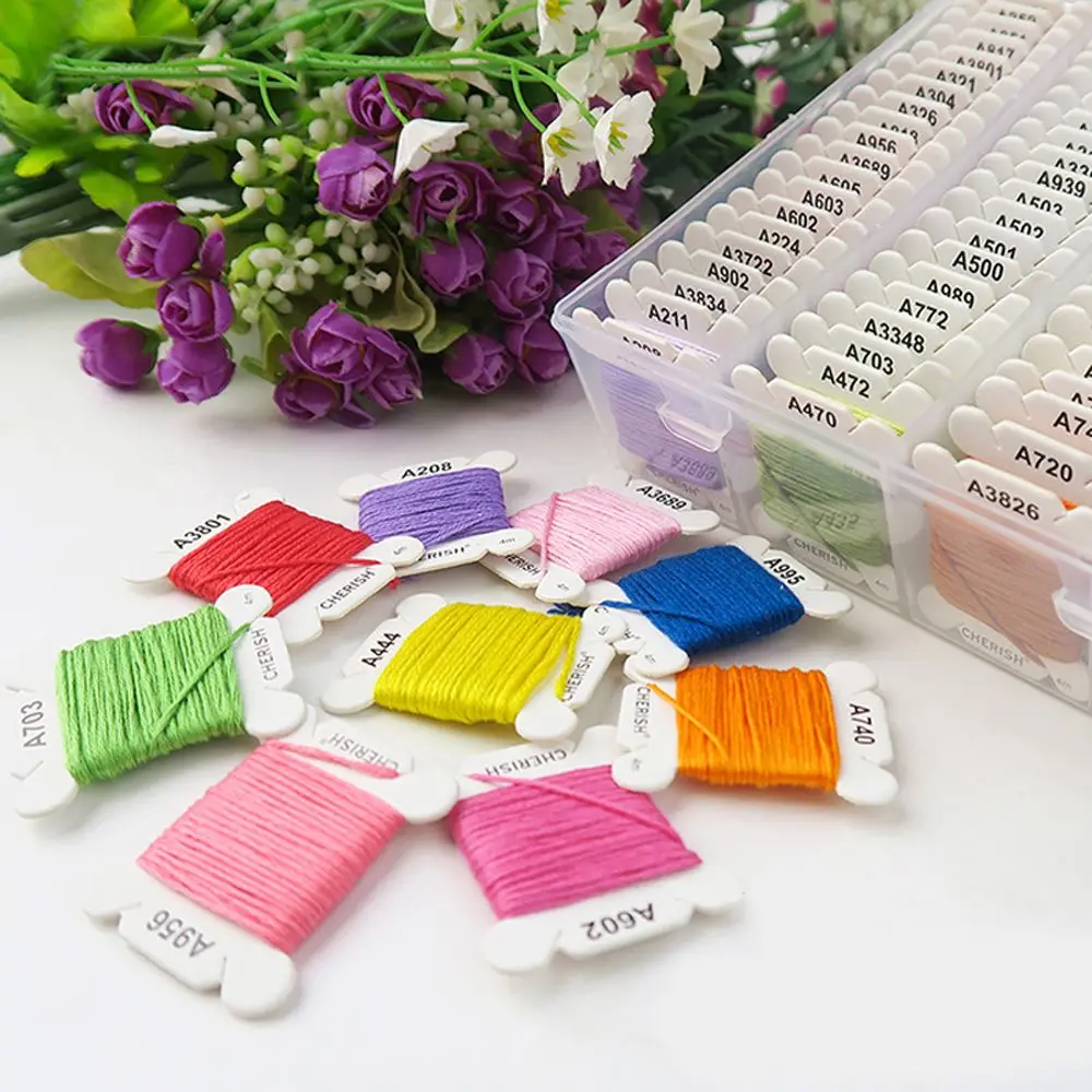 

Sewing Box 80 Colors Cross Stitch Thread with Color Cards Embroidery Thread Floss Kit Sturdy DIY Handmade Sewing Accessories