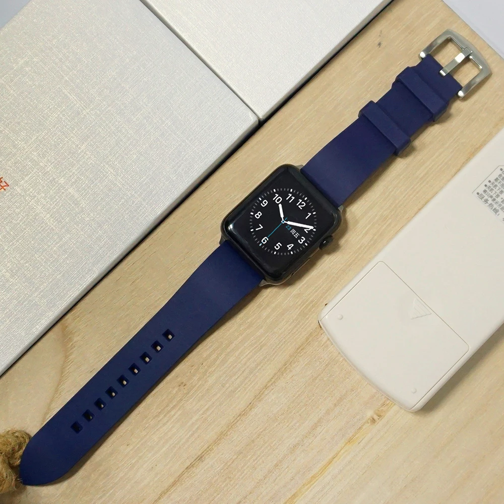 

Rubber Strap For Apple Watch Series 5 4 3 2 1 For iWatch Band 40mm 44mm 38mm 42mm Silicone