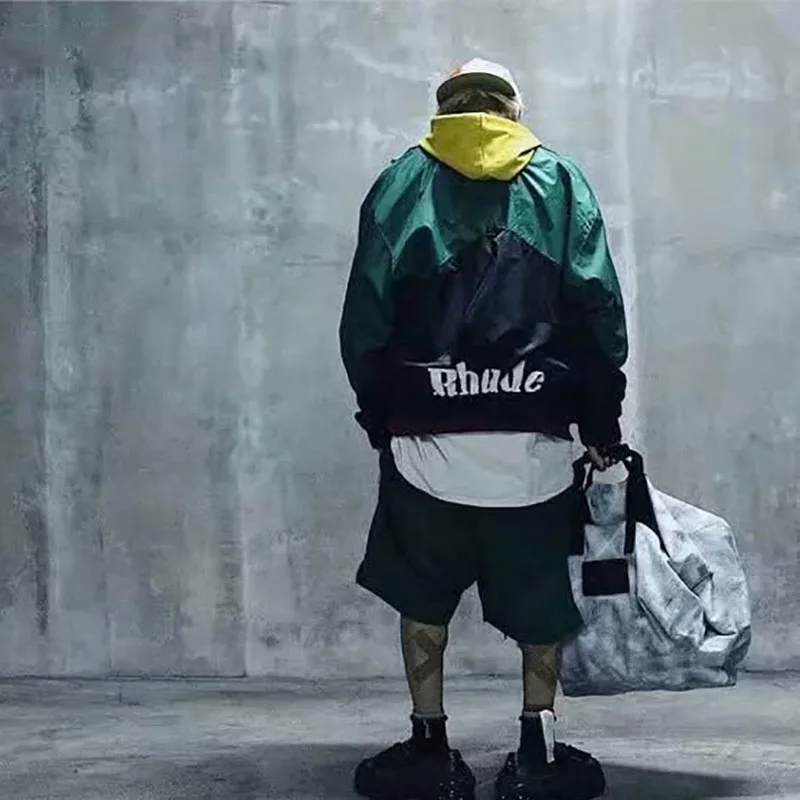 RHUDE куртки для мужчин и женщин 1:1 высокое качество RHUDE куртка на молнии модные повседневные куртки на весну и осень