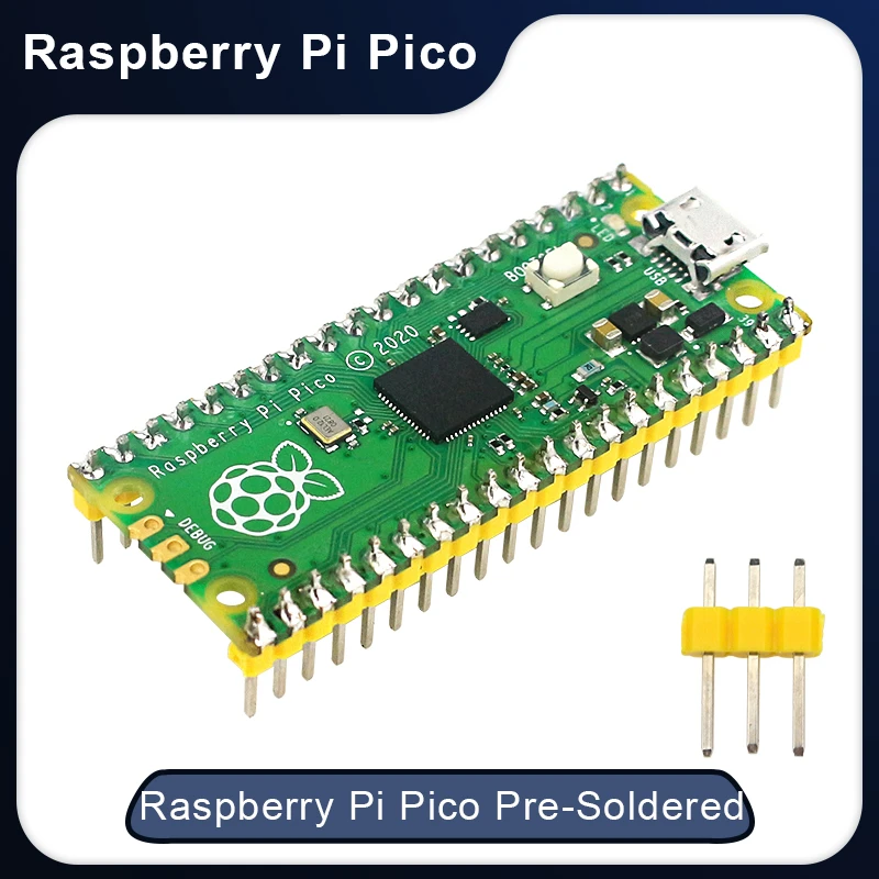 Raspberry Pi Pico Pre-Soldered Dual-core Cortex M0+ Processor  Microcontroller Flexible Digital Interfaces RP2040 Chip for Pico