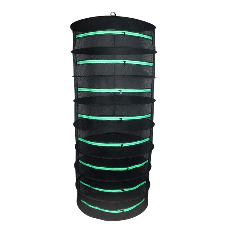 Herb Drying Folding Fishing Net hanging herbal drying net foldable drying rack closed zipper plant drying net