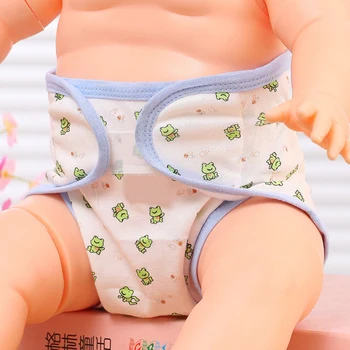 

1pc Soft Cotton Baby Diaper Infants Breathable Diaper Pants Reusable Cartoon Nappy Pants Panties for Toilet Training Child
