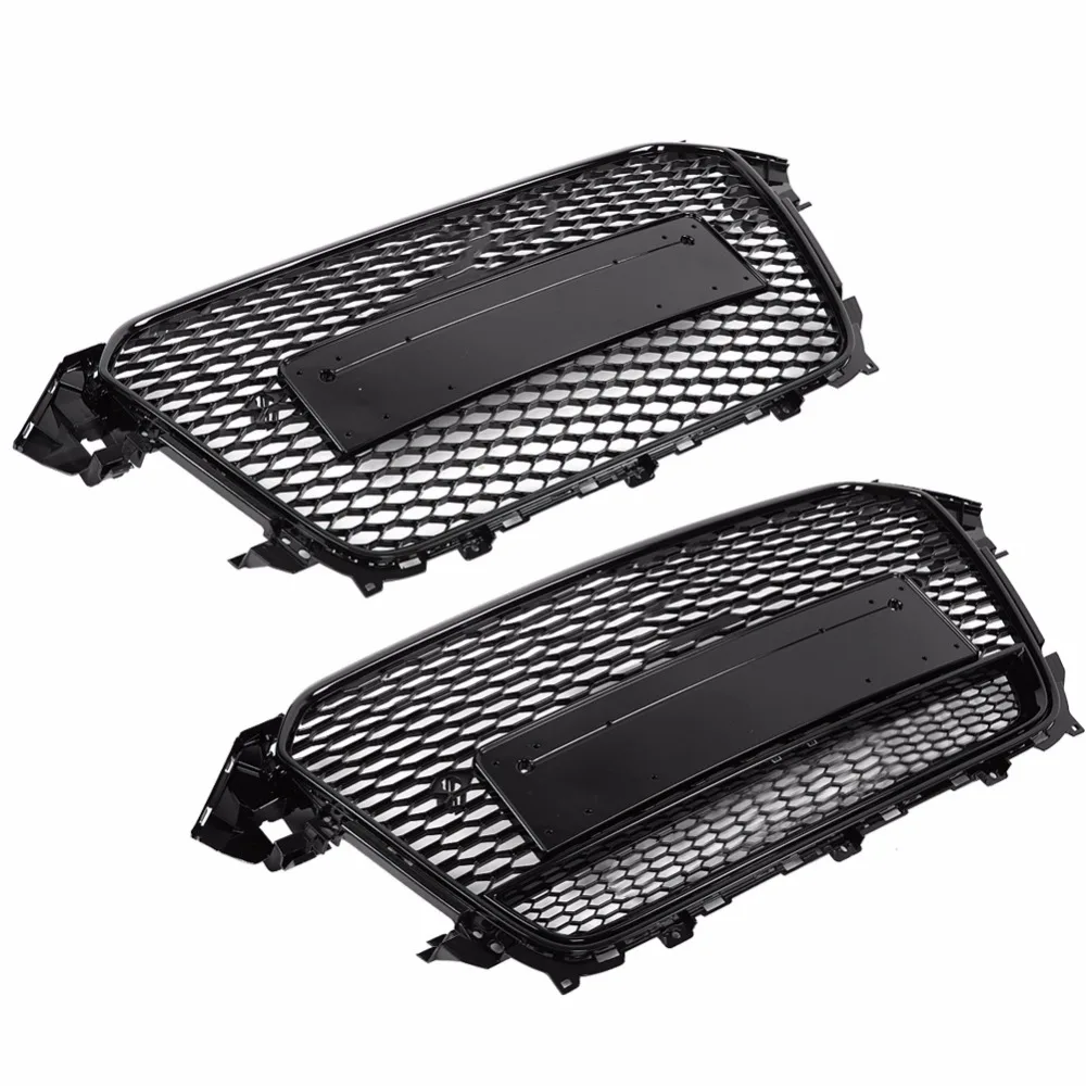 Для RS4 Стильная передняя Спортивная Шестигранная сетка сотовая решетка капота черный глянец для Audi A4/S4 B8.5 2013 автомобильные аксессуары