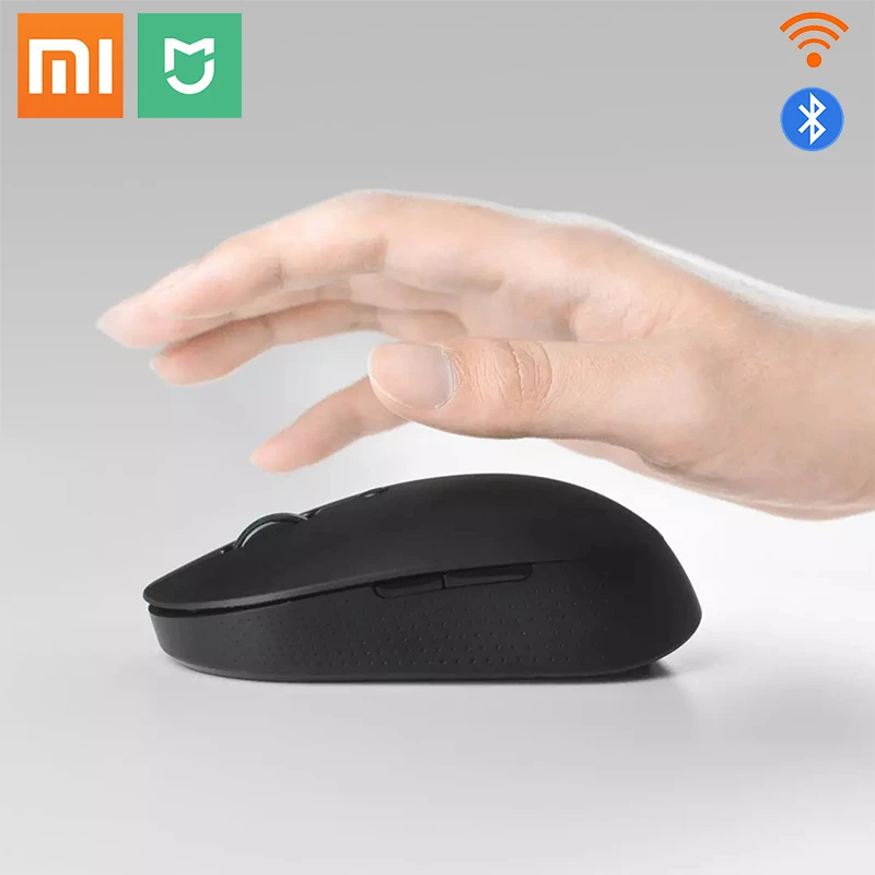 pc mouse Original Xiaomi Mijia Dual-Mode Wireless Mouse Silent Edition 2.4GHz and Bluetooth USB Connection Side button Mini Game Mouse gaming mouse for large hands