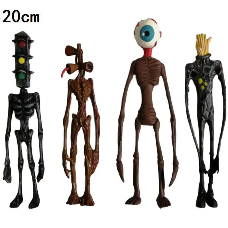 20cm Siren Head Action Figure Toys Sirenhead Figure Horror Model Doll Have Light Sculpture Shy Guy Urban Legend Foundation