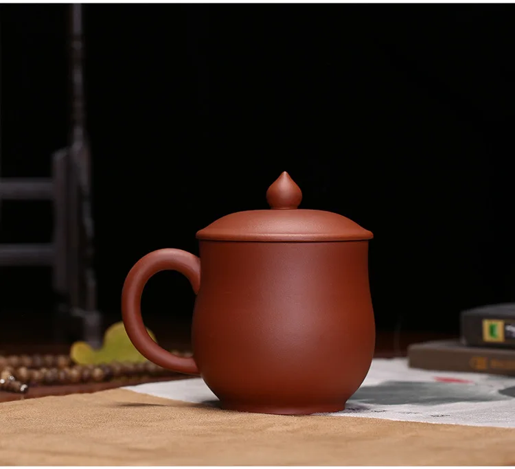 Clay Cup with Cover Wholesale Tea Set Gift Customization Bearing Interest Tea Cup Logo Advertising Cup Manufacturers Direct Sell