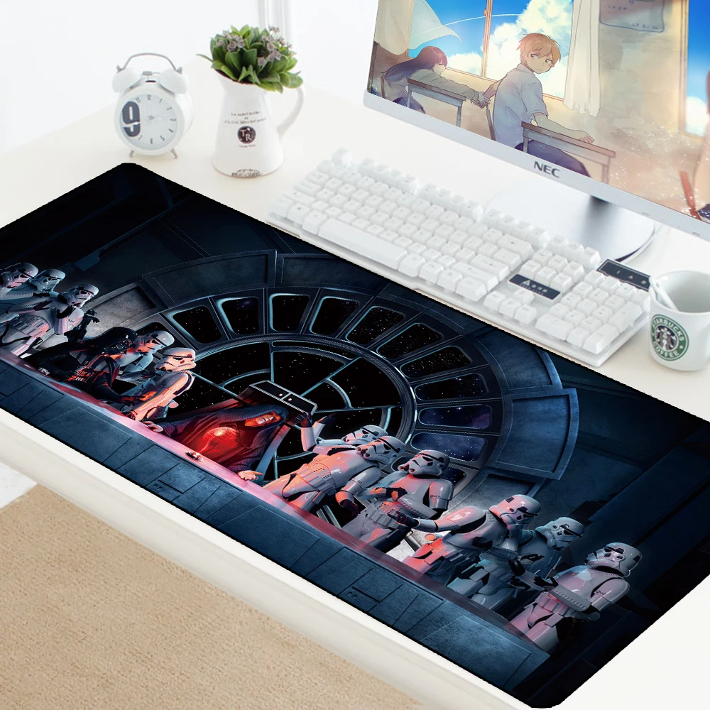 

Star Wars 70x30CM Large Gaming Keyboard Mouse Pad Computer Game Tablet Desk Mousepad with Edge Locking XL Office Play Mouse Mats