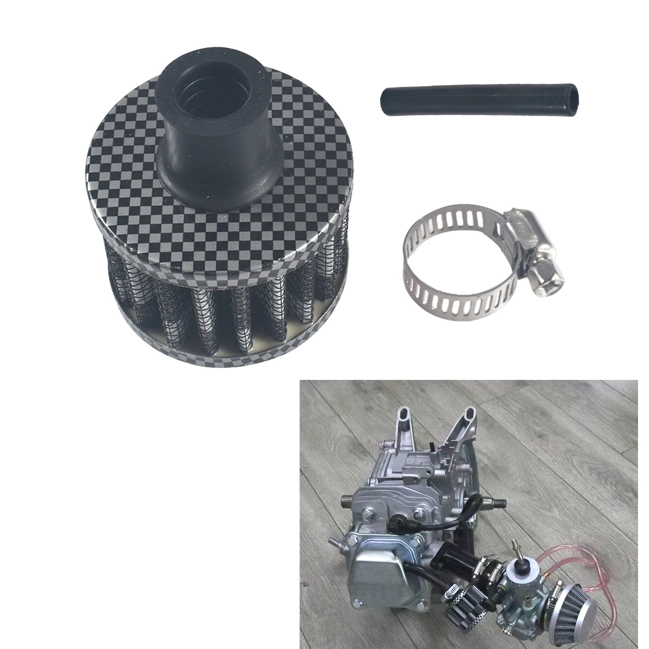 Cylinder Head Cover 12MM Air Filter For Predator 212cc Honda GX200 CT200U