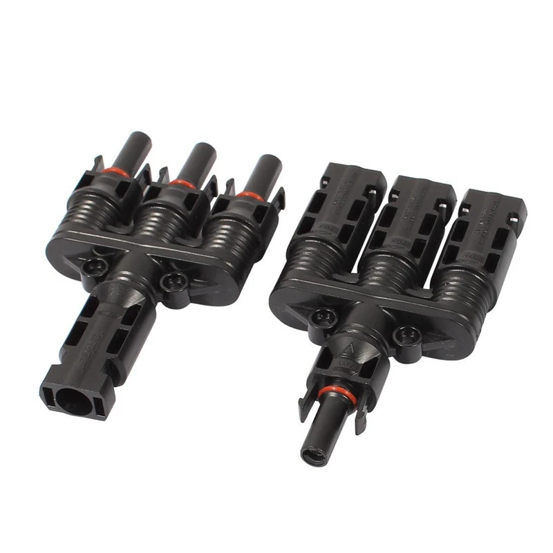 

Hot Sale A Pair Of CNCT-MC4 T Branch Connectors Male/ Female Solar Panel Cable Connectors Cable Splitter Coupler MMMF+FFFM