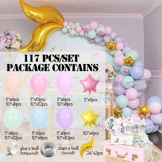 117Pcs Unicorn Balloon Garland Arch Kit Balloon Wedding Birthday Party  Decoration Kids Gender Reveal Baby Shower Girl Decor - AliExpress