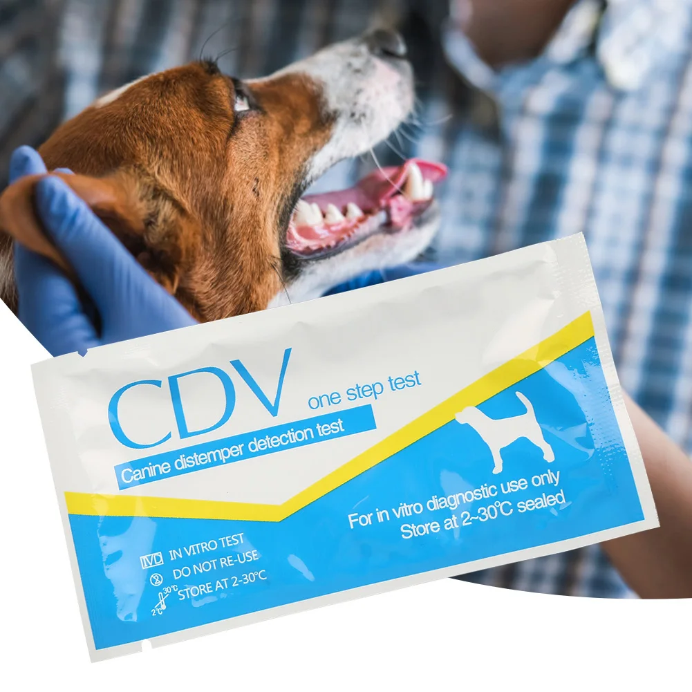 Собака CDV Canine Distemper вирусы/CPV Canine Parvovirus тест полосы товар для животных Здоровье Уход дома носовые тампоны Здоровье Тест Бумага