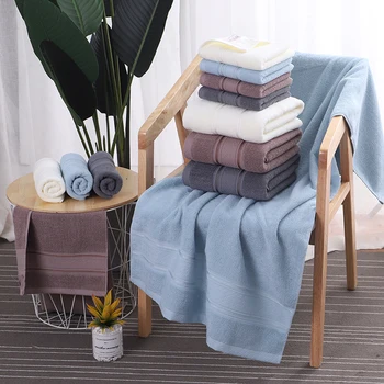 

Pure Cotton 32 Strands 70 * 140 Increase Thickening Large Bath Towel Adult Home Gift Cotton Beach Towel Towels Bathroom Turban