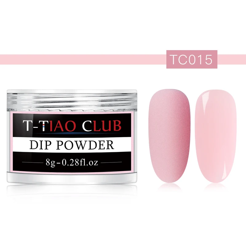 T-TIAO CLUB 8 г матовый цвет окунания ногтей порошок розовый блеск для ногтей натуральный сухой дизайн ногтей украшение без лампы Лечение ногтей пыль Dec - Цвет: S03809