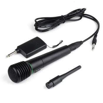

2in1 Professional Wired Wireless Handheld Microphone Mic Dynamic Cordless For KTV Karaoke Party Recording Speaking Stage Gift