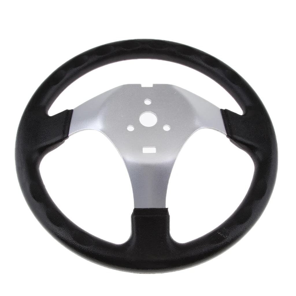 300mm 11.8 inch Steering Wheel with Cap Assembly 3 Spoke 18mm Shaft for Go-Karts 150 250cc