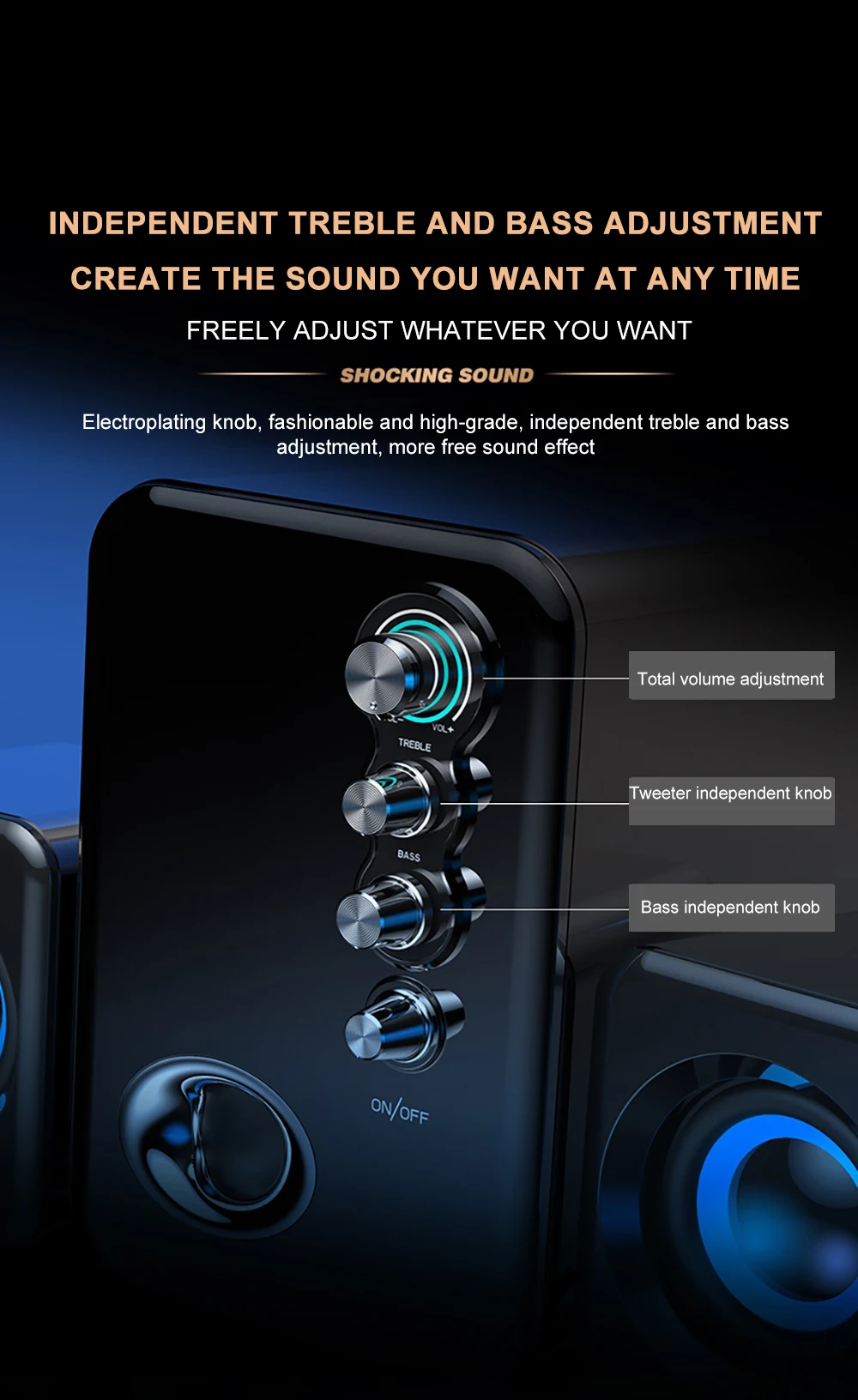 Computer Audio USB 2.1 Multimedia Bluetooth Overweight Subwoofer Desktop Home Speaker Wired Universal Audio