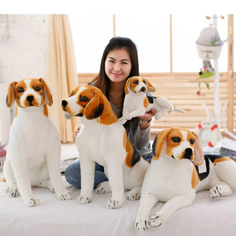 Simulation Dog Giant Big Size Beagle Toy Realistic Stuffed Animals Children's Plush Doll Home Decor Pet Store Mascot Decoration | Игрушки