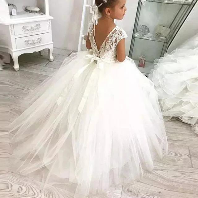 Luxury Flower Girl Dresses For Wedding Party First Communion Dresses Vestidos Primera Comunion Para Girl Dresses - Flower Girl -