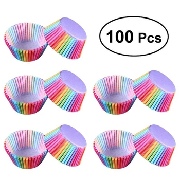 

100pcs Paper Cupcake Cup Aluminium Foil Muffin Baking Pastry Cup Decorating Tool DIY Cake Mould Paper Cupcake Cups