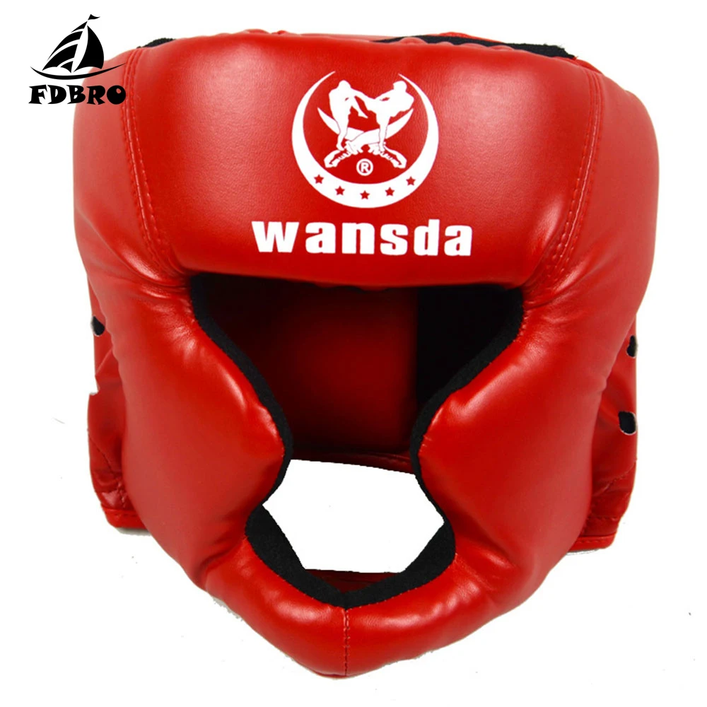 Шлем для кикбоксинга для мужчин и женщин, ПУ, каратэ, Муай Тай, Guantes De Boxeo, ММА, Санда, тренировочный, для взрослых, экипировка, для мужчин, t, тактический шлем - Цвет: Red