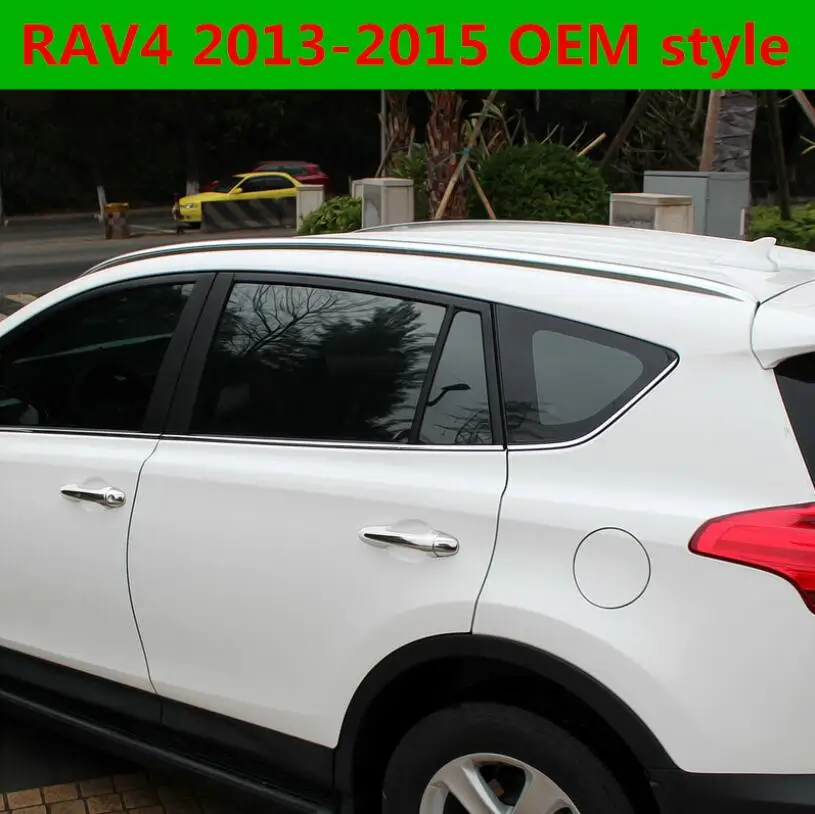 Для Toyota RAV4 2013 багажник на крышу рейлинги бар багаж Перевозчик штанги Топ Стойки рельсовые коробки алюминиевый сплав