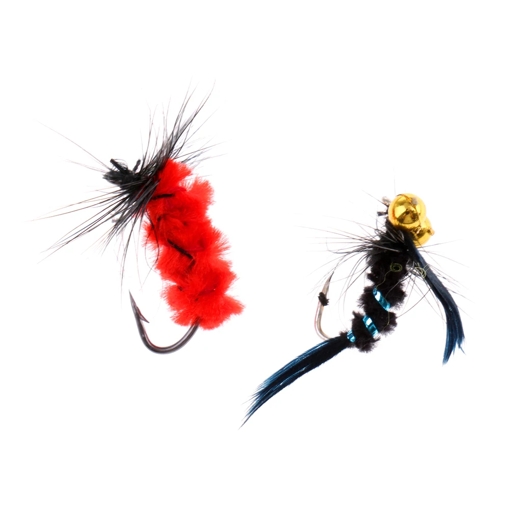 100pcs Hook Bait Lure Crankbaits Life-like Dragonfly Insects Floating Fly Fishing Flies