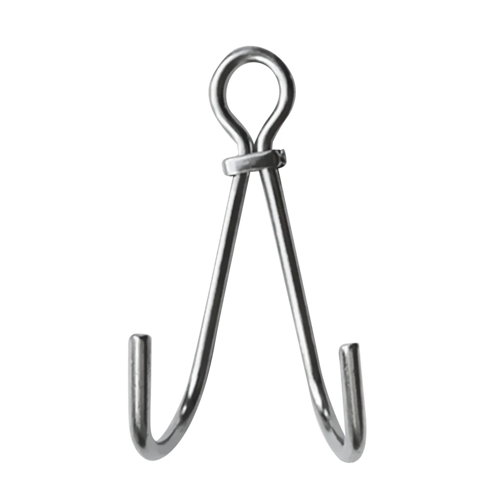 13.5cm Safety Scuba Dive Double Reef Hook For Underwater Photography Silver