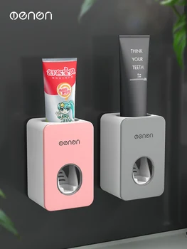 

Automatic Toothpaste Set Wall Hanging Free Punch Toothpaste Toothbrush Rack Toothpaste Rack Lazy Squeeze Artifact