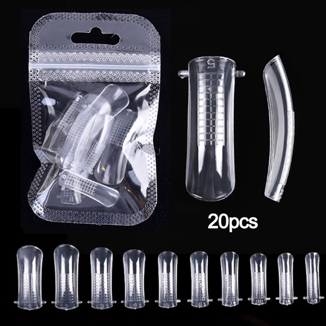 pcs Poly Gels Quick Building Mold Tips Nail Dual Forms Finger Extension Polygels Nail Art Building UV Gel Nail Tools