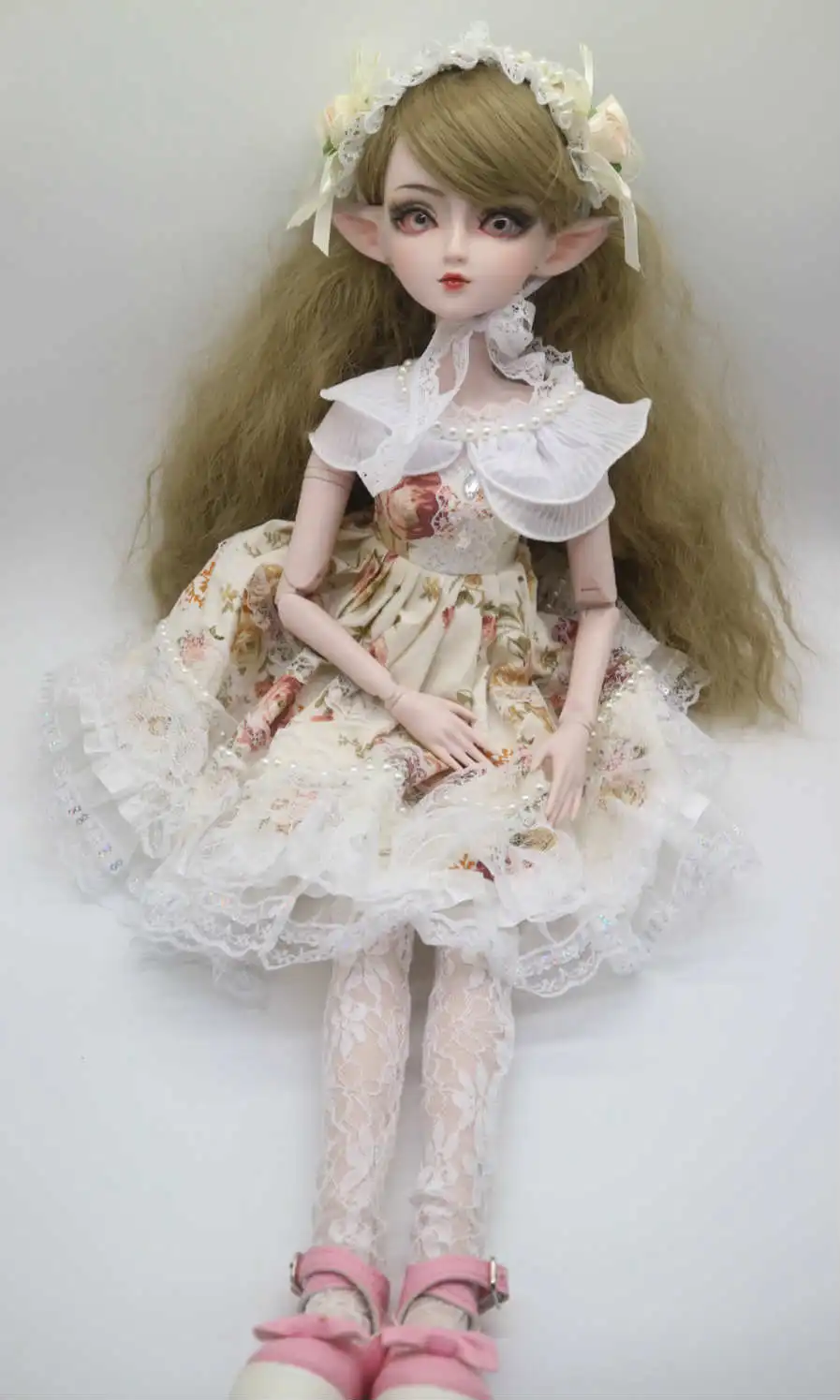 Индивидуальные BJD куклы эльф кукла DIY пластиковая кукла 24 шарнира шарнирная кукла 58 см - Цвет: doll wig clothes 2