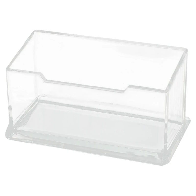 

Plastic Name Business ID Bank Card Stand Storage Holder Protective Cover, Transparent