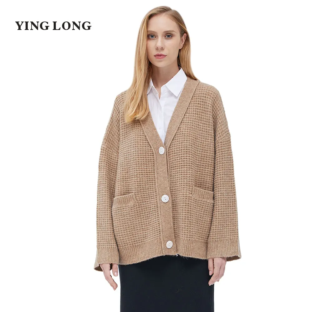 YingLong Sweater Woman Winter Cardigan Long Sleeve Office Lady Chic Knit Soft Thick Keep Warm Plus Size Clothes Women |