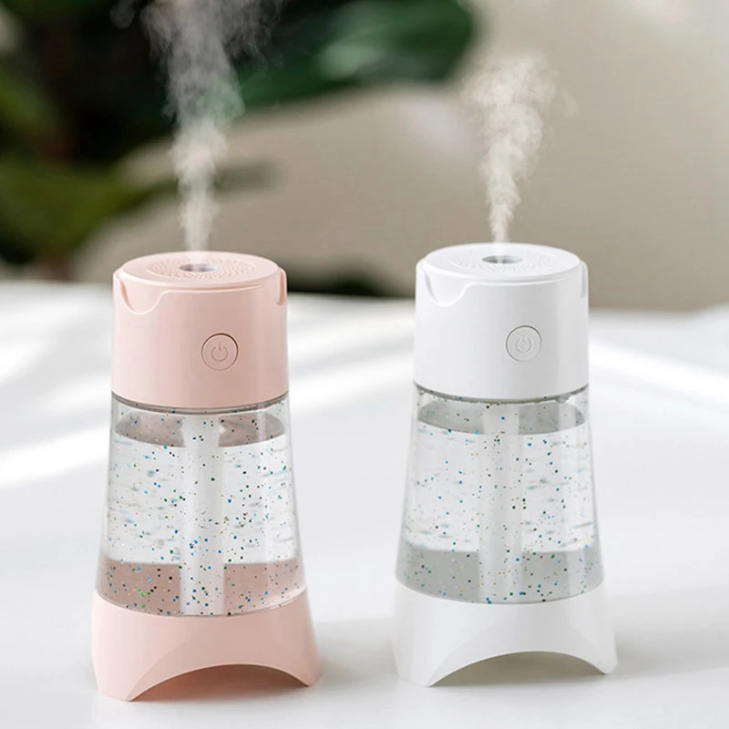 300ML USB Cat Air Humidifier Ultrasonic Humidifier with LED Light Mini USB Fan for Home Office