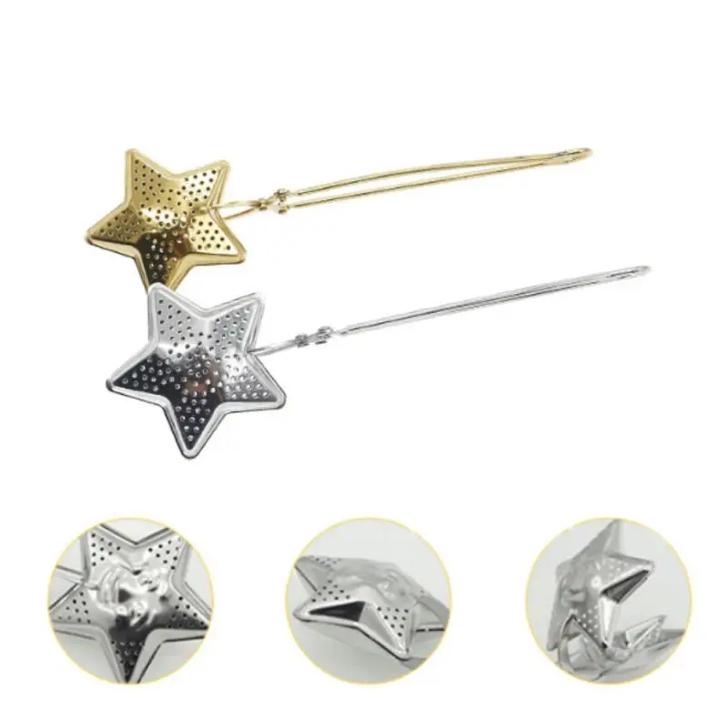 Creative Star-Shaped Long Handle Stainless Steel Tea Strainer Infuser Filter Interval Diffuser For Loose Leaf Tea