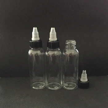 

5pcs 60ml PET Bottle ELiquid Refillable Dropper Bottle Unicorn Pen Shape With Twist Off Cap Empty Clear Sample Bottle