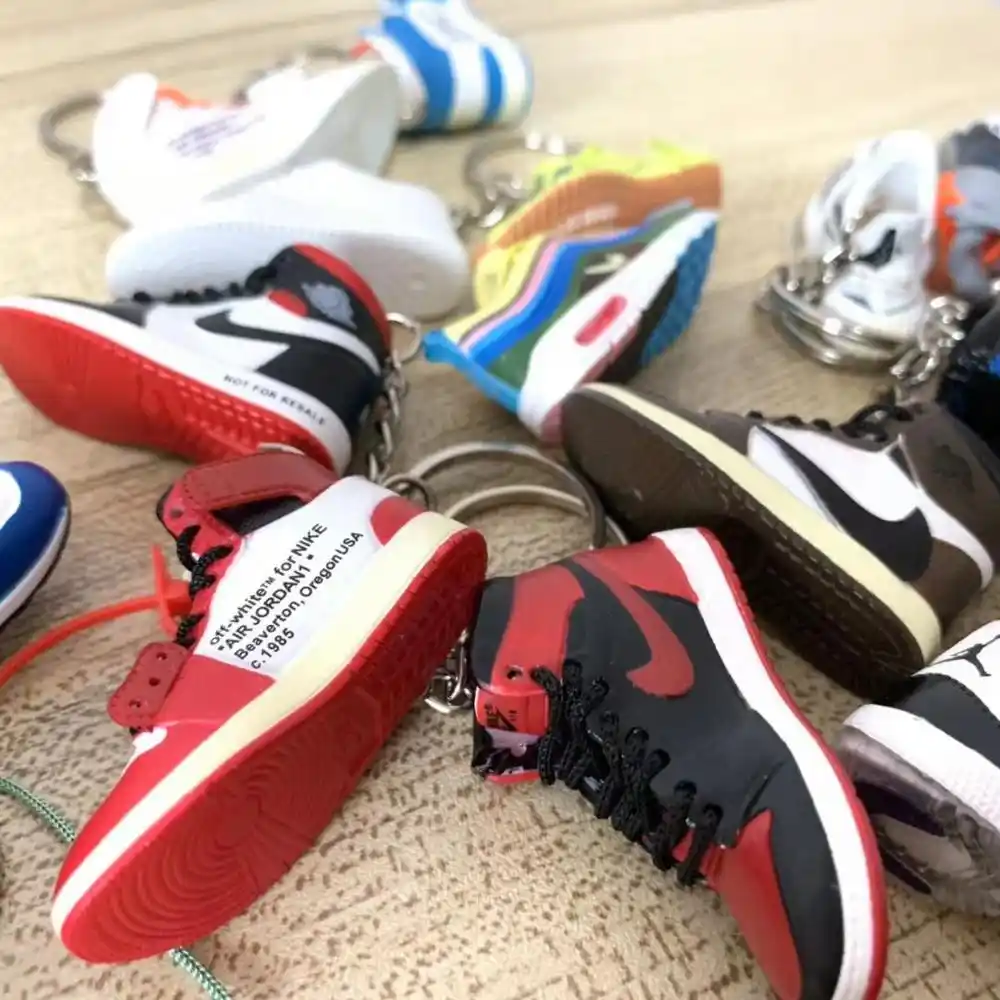 off white sneaker keychain