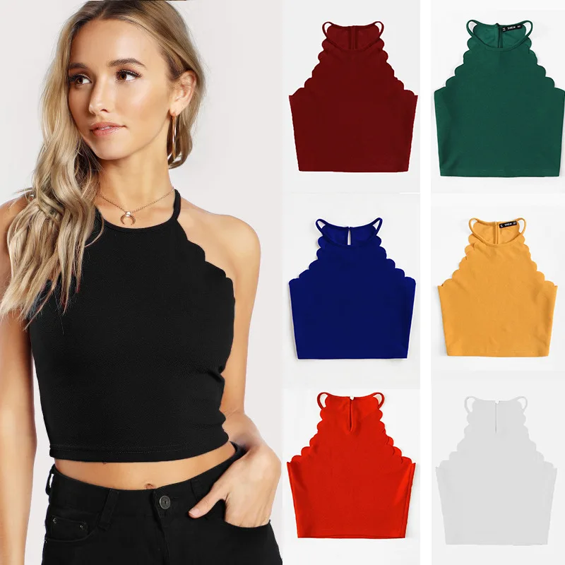 Women Tank Top Summer Lace Solid Casual 2020 Color Sleeveless Shirt Camisole Fitness Female Vest Tee | Женская одежда