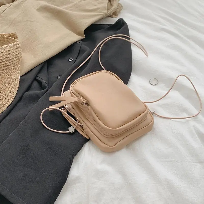 Маленькая сумка для женщин осень и зима новая Корейская версия мини женские карманы плечо диагональ изменить мобильный телефон - Цвет: Хаки