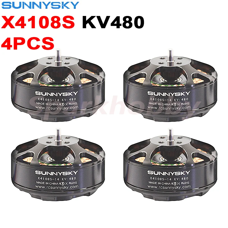 4PCS SALE SUNNYSKY X4108S X4108 480KV Outrunner Brushless Motor high efficiency 6S for RC Multicopter multi-axis airplane parts