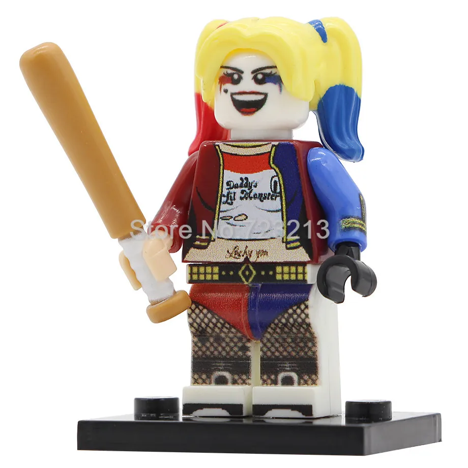 Harley Quinn Супер герой фильм Пятница 13-й хедхантер фигурка полиция Джокер зомби Bgirl человек паук Строительные блоки модели кирпич комплект игрушки - Цвет: Harley Quinn