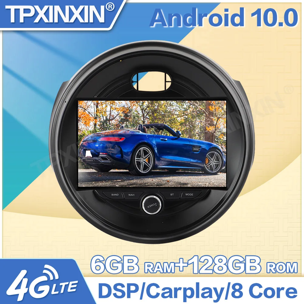 

Для BMW Mini 2015-2019 Android 10,0 Автомобильный мультимедийный радиоприемник стерео Автомагнитола Автомобильный GPS-навигатор плеер Wifi