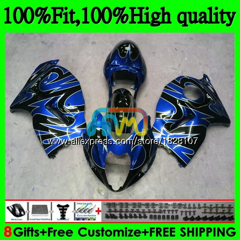 Инъекции для SUZUKI Hayabusa GSXR Синий Пламя 1300 GSXR-1300 57BS. 289 GSXR1300 08 13, 14, 15, 16 лет 2008 2013 обтекатель