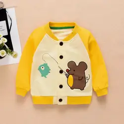 Одежда для малышей; куртки для мальчиков и девочек с рисунком животных; пальто; детская куртка для малышей; Верхняя одежда; бейсбольная